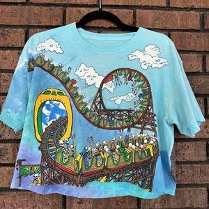 Liquid Blue Grateful Dead Crop Top Tee